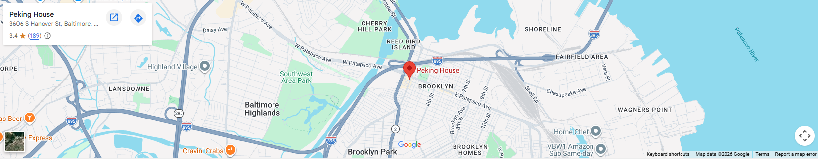 Location 3606 S Hanover St, Baltimore, MD 21225